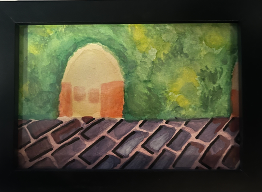 Framed Watercolor - "The Secret Garden"