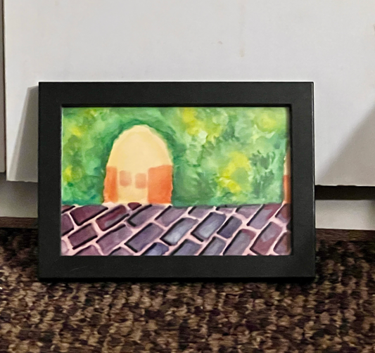 Framed Watercolor - "The Secret Garden"