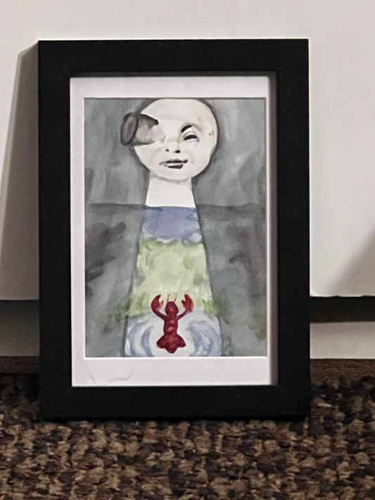 Framed Watercolor - "The Moon"